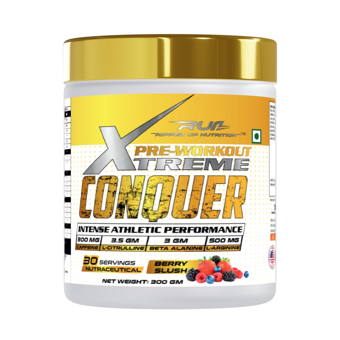 Ripped Up Nutrition Conquer Xtreme Pre-workout | Laser Sharp focus | Sustained released energy | Nitric Oxide Pump |Increased endurance (150 gm, Watermelon) — Amazon image 7