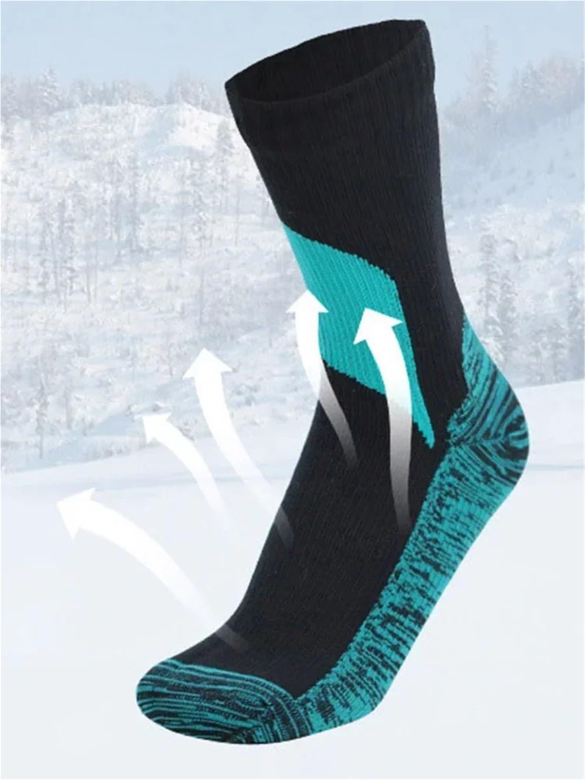 Chaussettes d'extérieur imperméables et Respirantes for randonnée, Camping, Cyclisme, Glisse, Neige, Absorbant la Transpiration