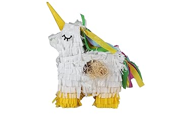 PENN-PLAX Unicorn Pinata with Natural Nesting Material ?�� Safe for Medium and Large Birds ?�� Colorful & Fun Addition to Any Cage ?�� Large