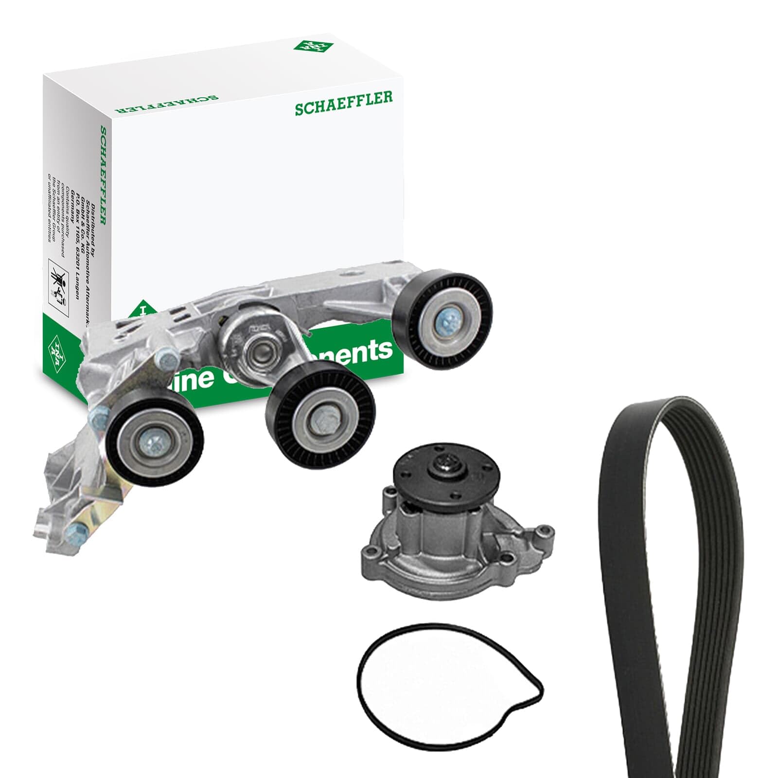 INA 529 0148 30 Pompa acqua + Kit cinghia Poly V con guarnizione Controllare corsa libera generatore ed ev. sostituire | Compatibile con: MERCEDES-BENZ A-CLASS, B-CLASS Sports Tourer