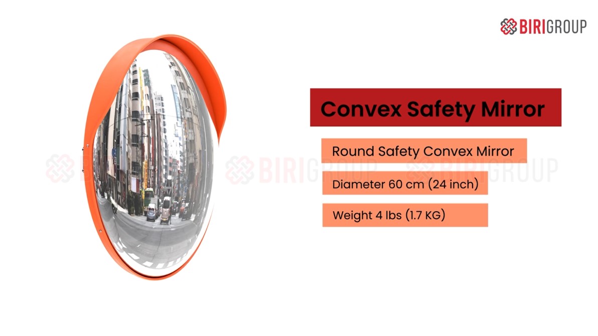 Miroir De Sécurité Convexe De 45,7 Cm, Angle Réglable Et Large Vue