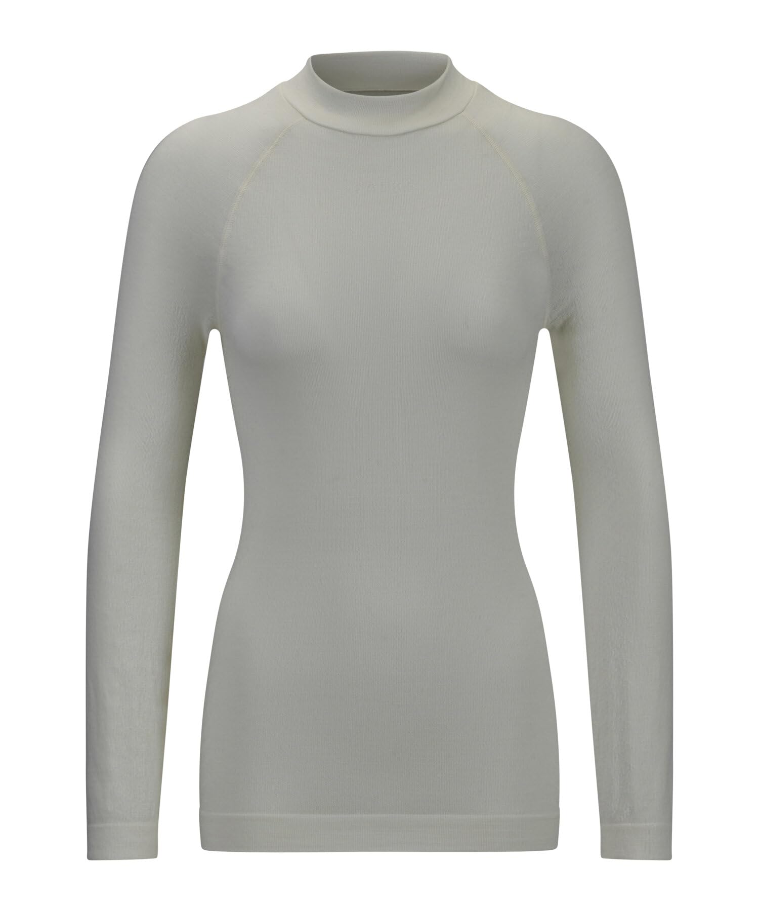 FALKE Kobiety Warstwa podstawowa (góra) Wool-Tech Round Neck W L/s Sh Wełna Materiał funkcjonalny szybkoschnące ciepłe 1 Sztuka, Biały Off-White 2040 Trend, L