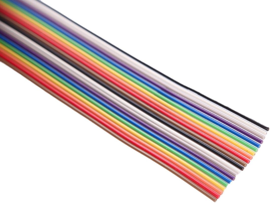 Discount 80% Eowpower 16.5Ft/5M 20Pin Rainbow Color Flat Ribbon Cable IDC Wire Cable