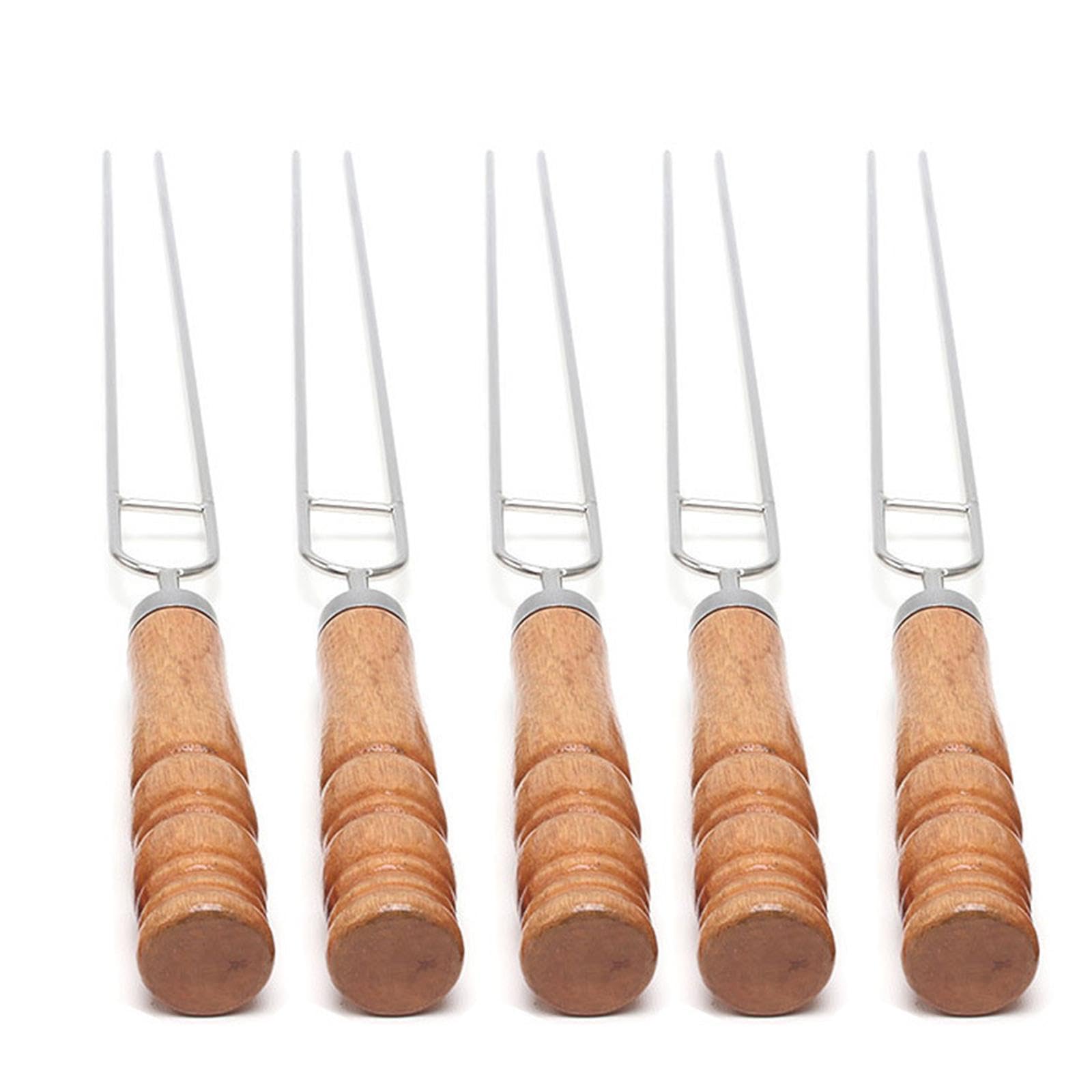 10x spiedini Piatti per Barbecue spiedini per griglia in Acciaio Inossidabile per Cucinare all'aperto Bastoncini riutilizzabili per shish kebob per
