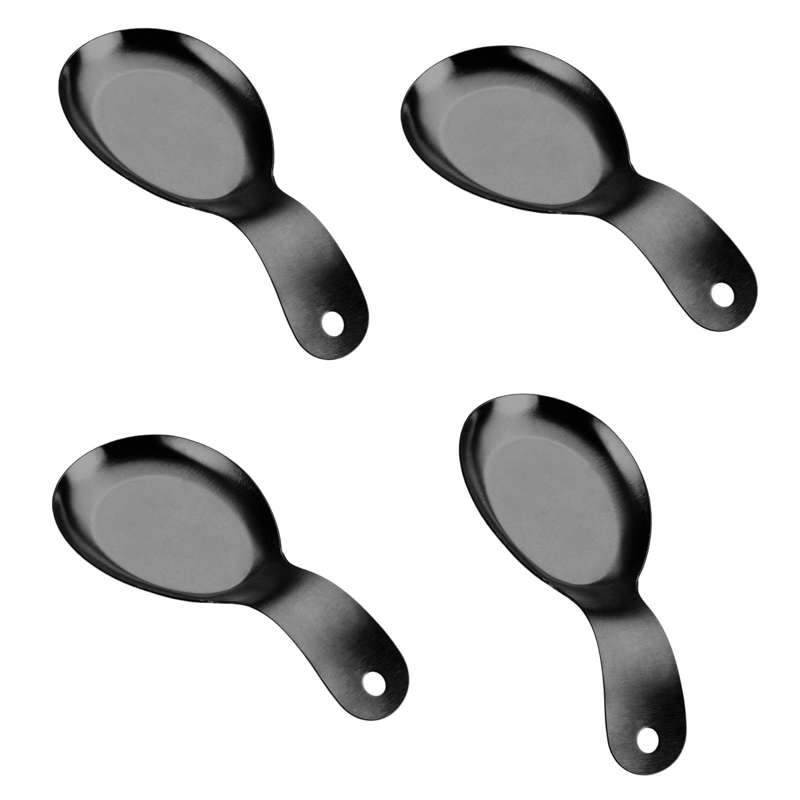 NMFLAB 4PCS Kitchen Counter Spoon Rest Practical and Decorative Spatula and Ladle Rest Stainless Steel Accessories Rustless Spoon