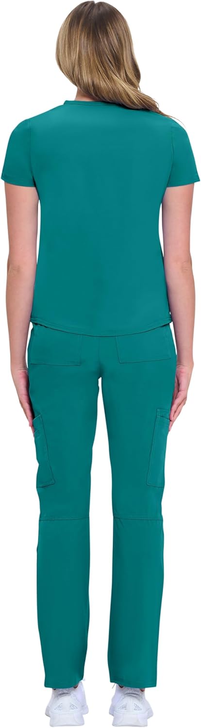 Women's 11 Pocket Cargo Scrub Set - Cool Stretch Lightweight Medical Scrub Set for Nurses & Healthcare