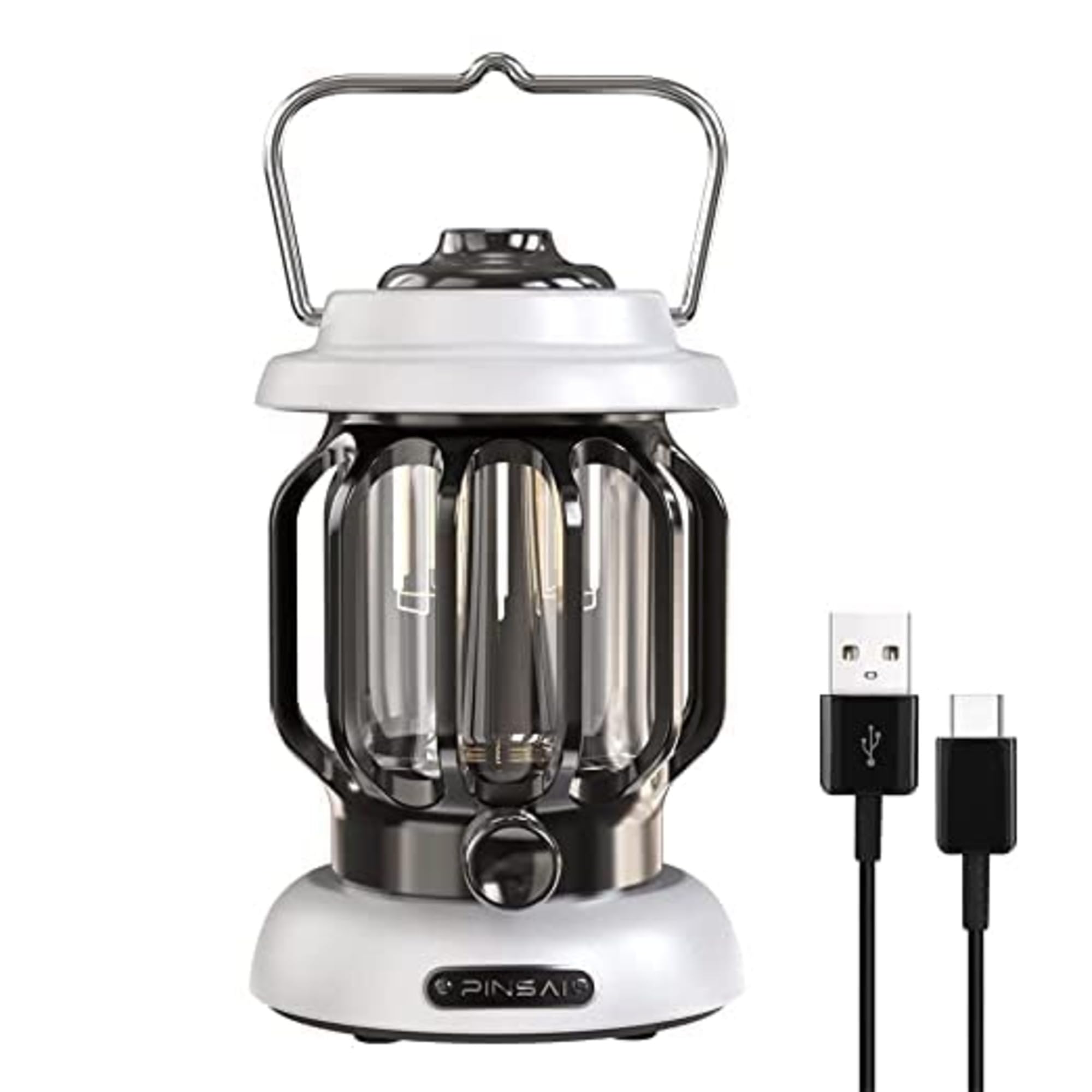 JBS LAND™ New Retro Camping Lantern, Rechargeable LED Vintage Camping Lamp, Waterproof Battery Powered Camping Lighting, Portable Dimmable Outdoor Hanging Tent Lamp Brand (White) (B0D9YRTFJ2) Amazon Price History, Amazon Price Tracker