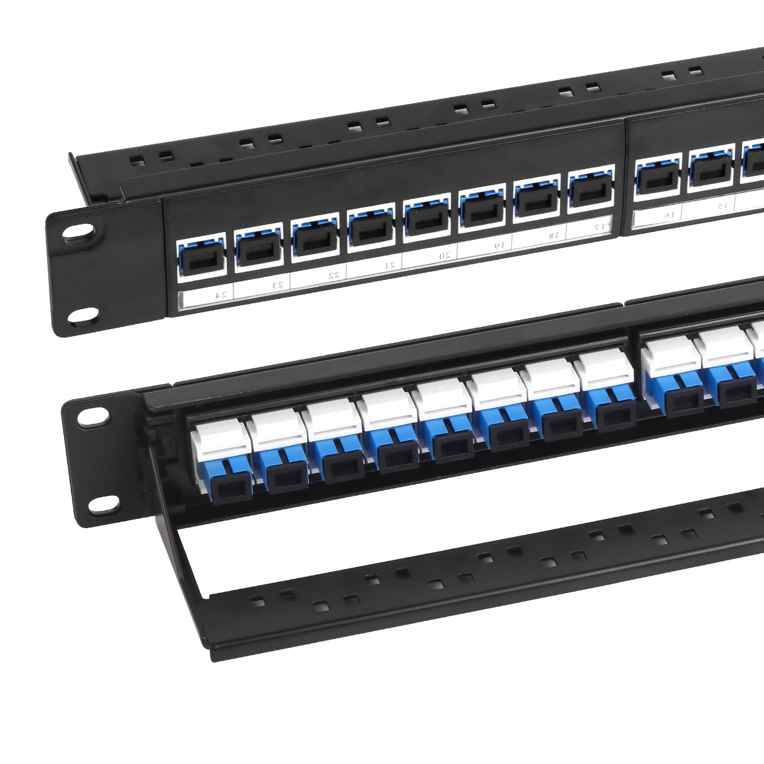 Pannello patch in fibra monomodale SC/UPC OS1/OS2 a 24 porte 1U, rack da 19