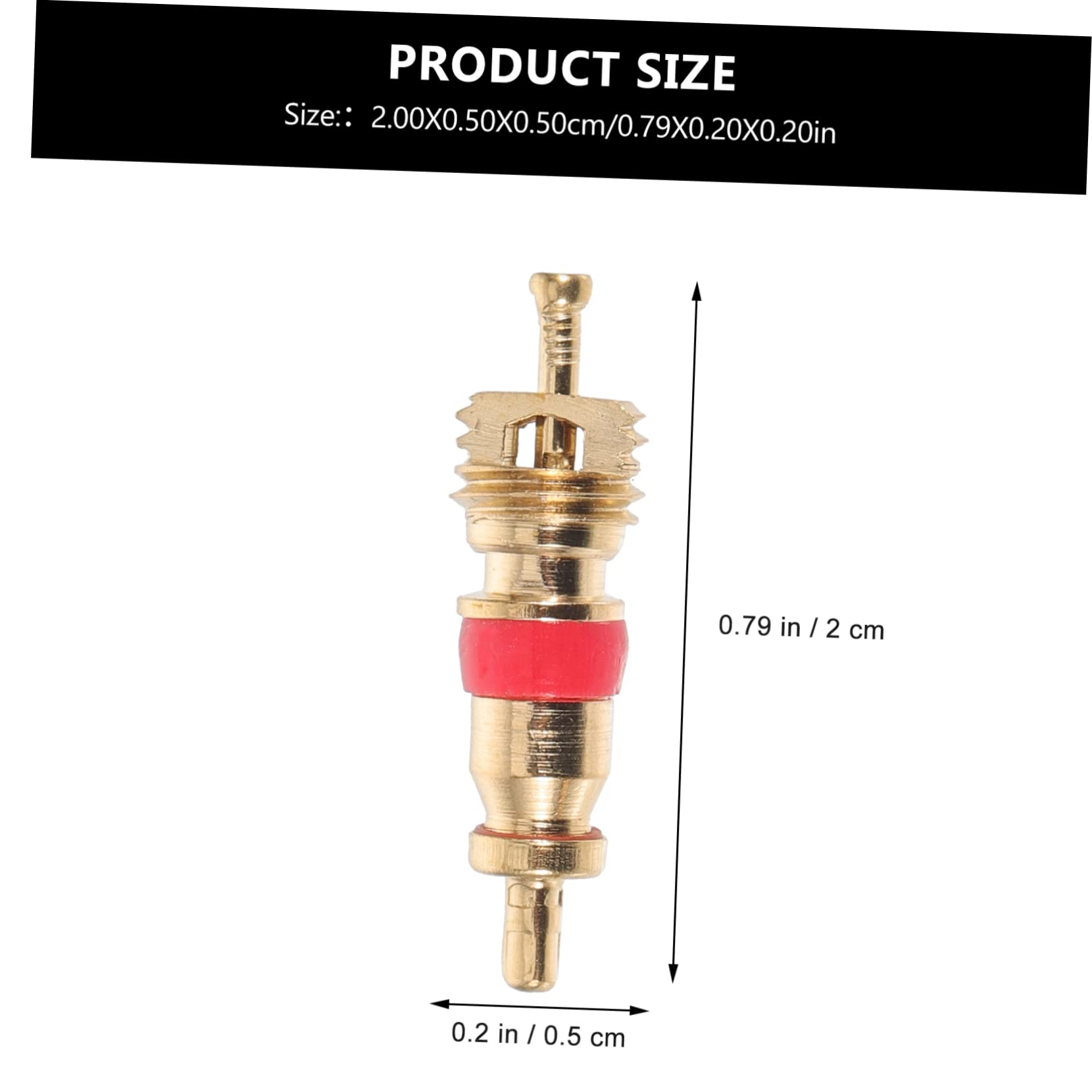 SOESFOUFU Motorcycle Accessory 50pcs Brass Valve Cores Compact Bikes Replacement Portable Reusable Valves Part