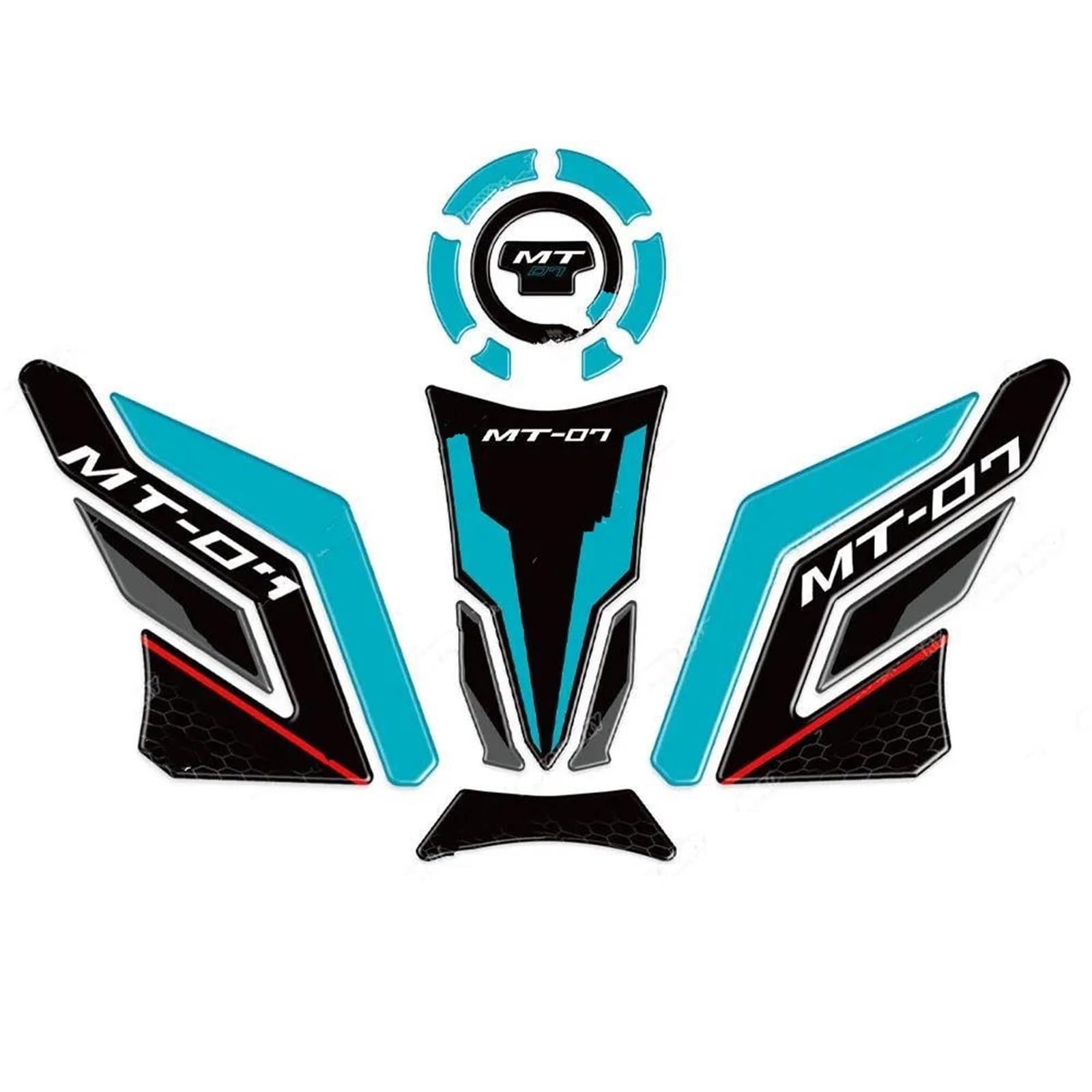 Ysdsls Color9 Motorcycle Fuel Tank Pad Stickers Protection Decals For Yamaha Mt07 Mt-07 Mt 07 2021-2024 2023 2022(Color9)