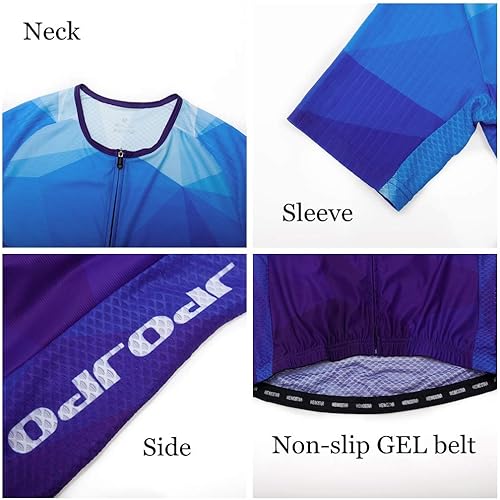 Miniatura 3 de JPOJPO Cycling Jersey Men, Men's Racing Bike Shirt Biking Tops S-XXXL