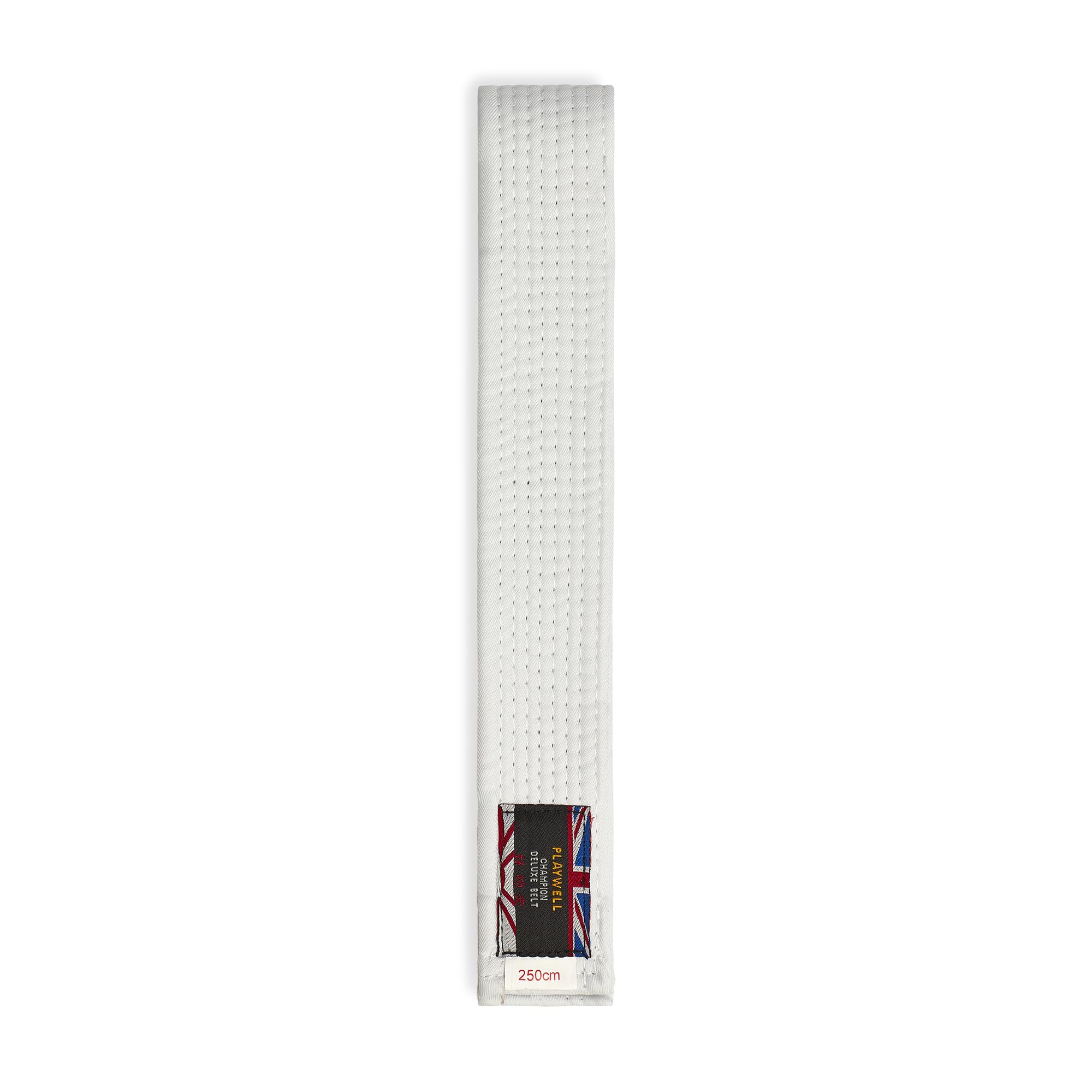 Playwell White Martial Arts Cotton Solid Coloured Grading Belt - (Karate, Judo Taekwondo) (, 250Cm)