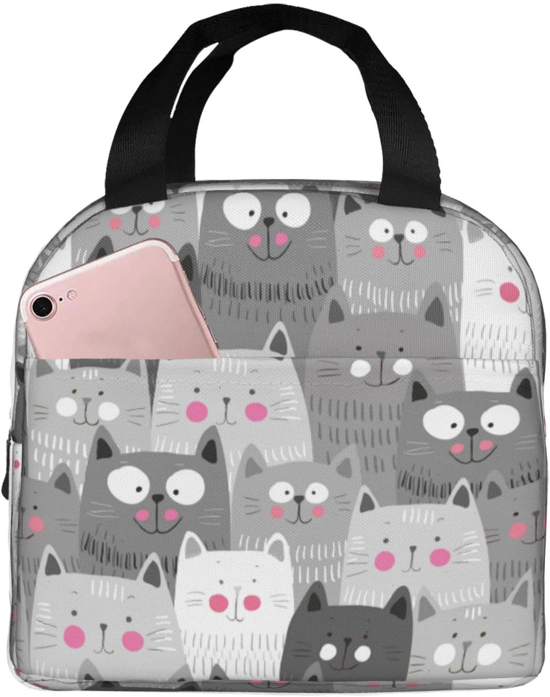 
Duduho Cute Grey Cats Kitten Lunch Bag