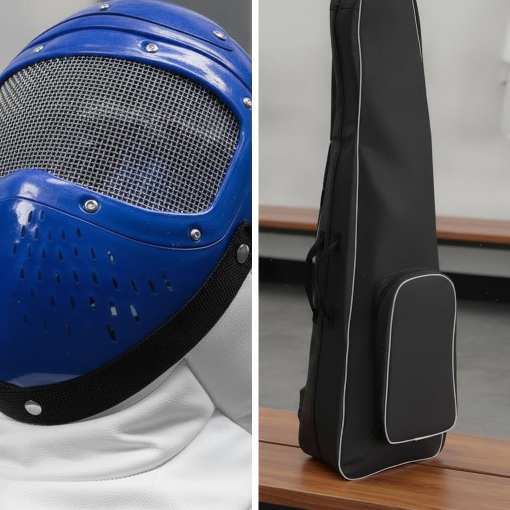 rockible Casco Da Scherma per Bambini, Leggero, Resistente Alle Forature, Attrezzatura per Allenamento per Bambini, Zaino, Resistente All'abrasione, Cinghi