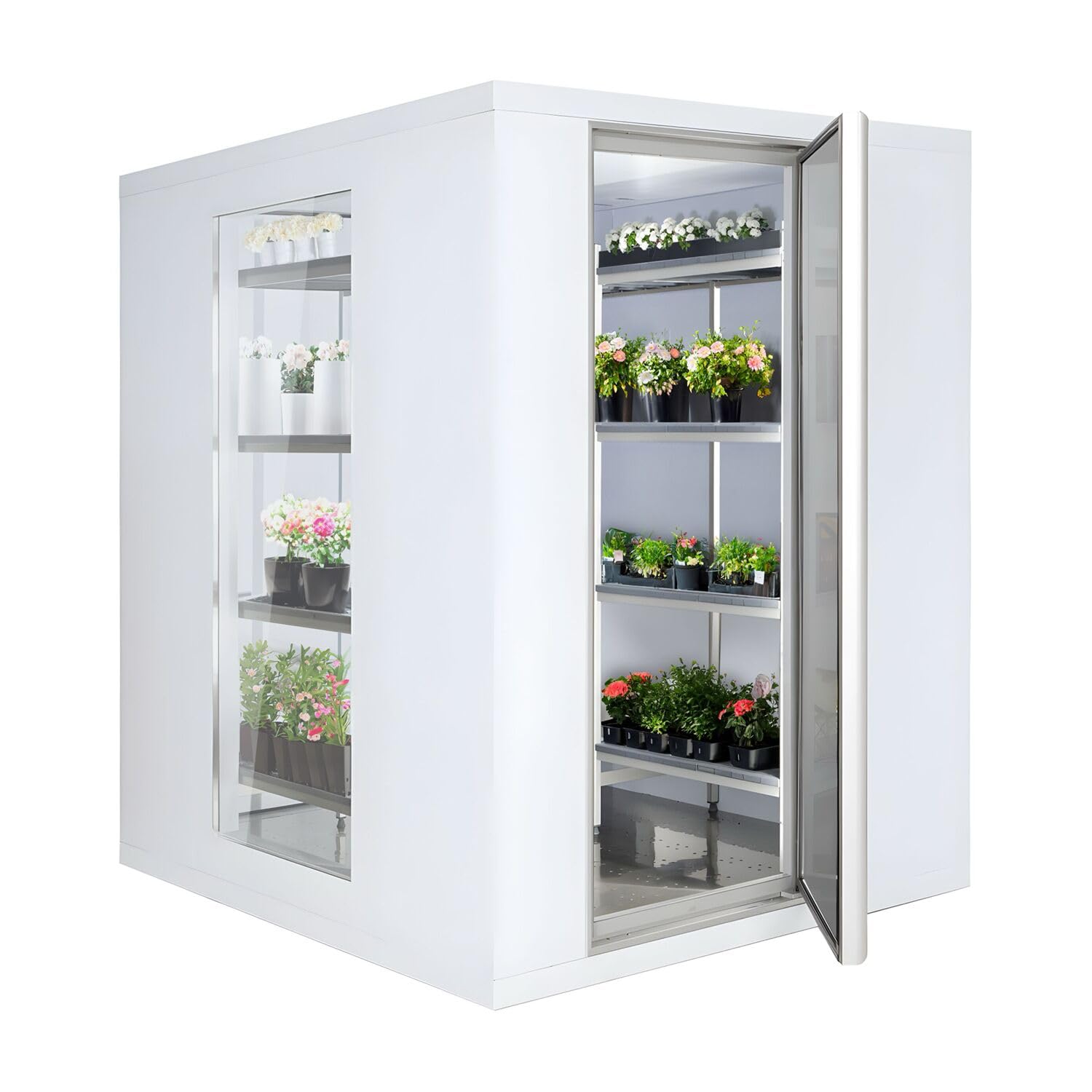 GGM Gastro | KF1212#2GP6#GP9 | Kühlzelle - 1200x1200mm - 1,8m³ - mit 3 Glasseiten