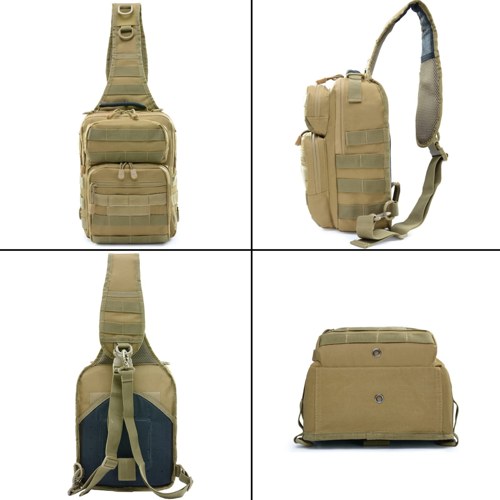 YUANZHOU Borsa a Tracolla Tattica Borsa a Tracolla a Tracolla Zaino Militare tattico Borsa a Tracolla Tattica edc Borsa a Tracolla Tattica per Esterni,ACU