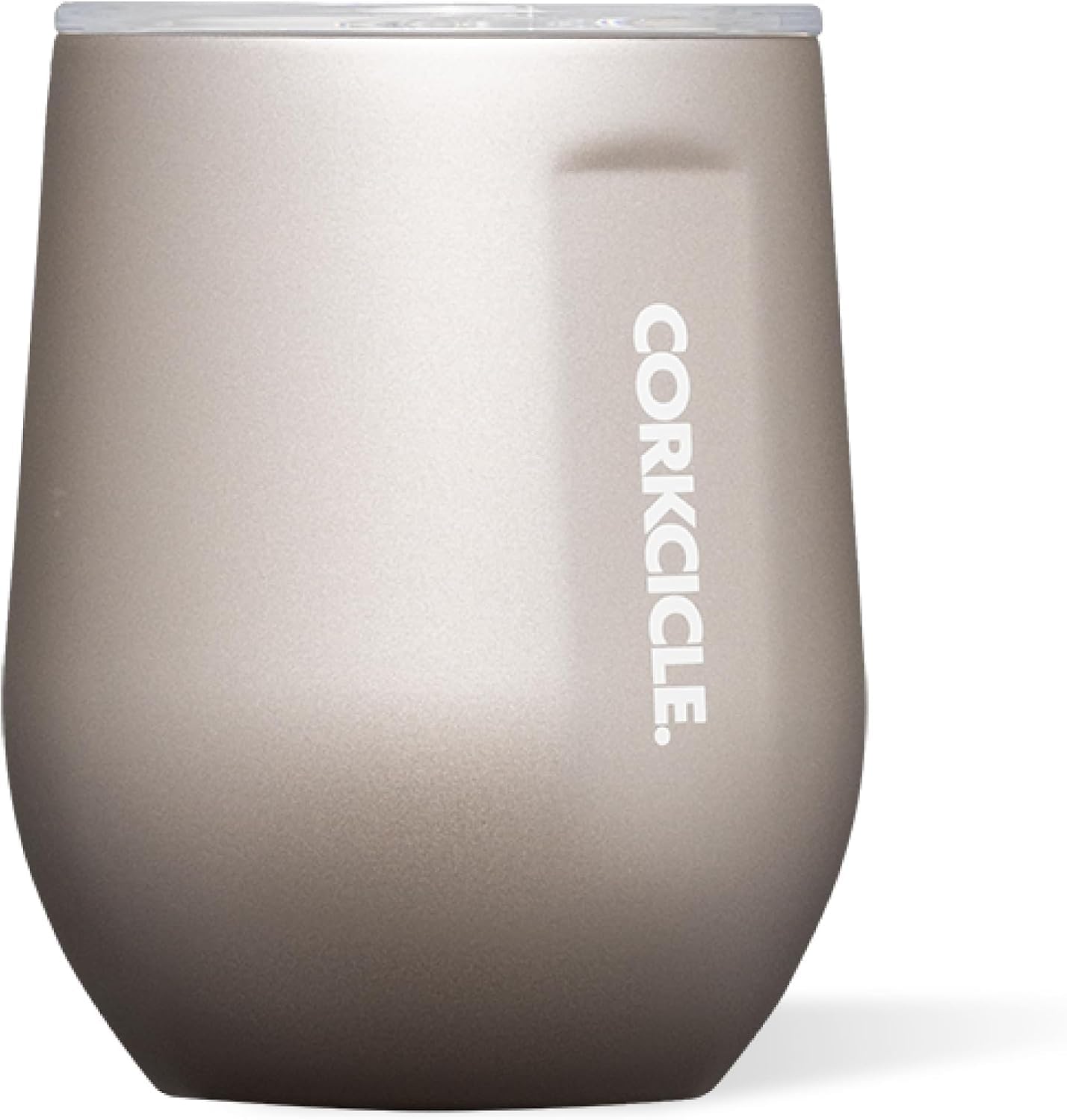 Corkcicle Stemless Wine Tumbler with Lid, 12 oz, Latte