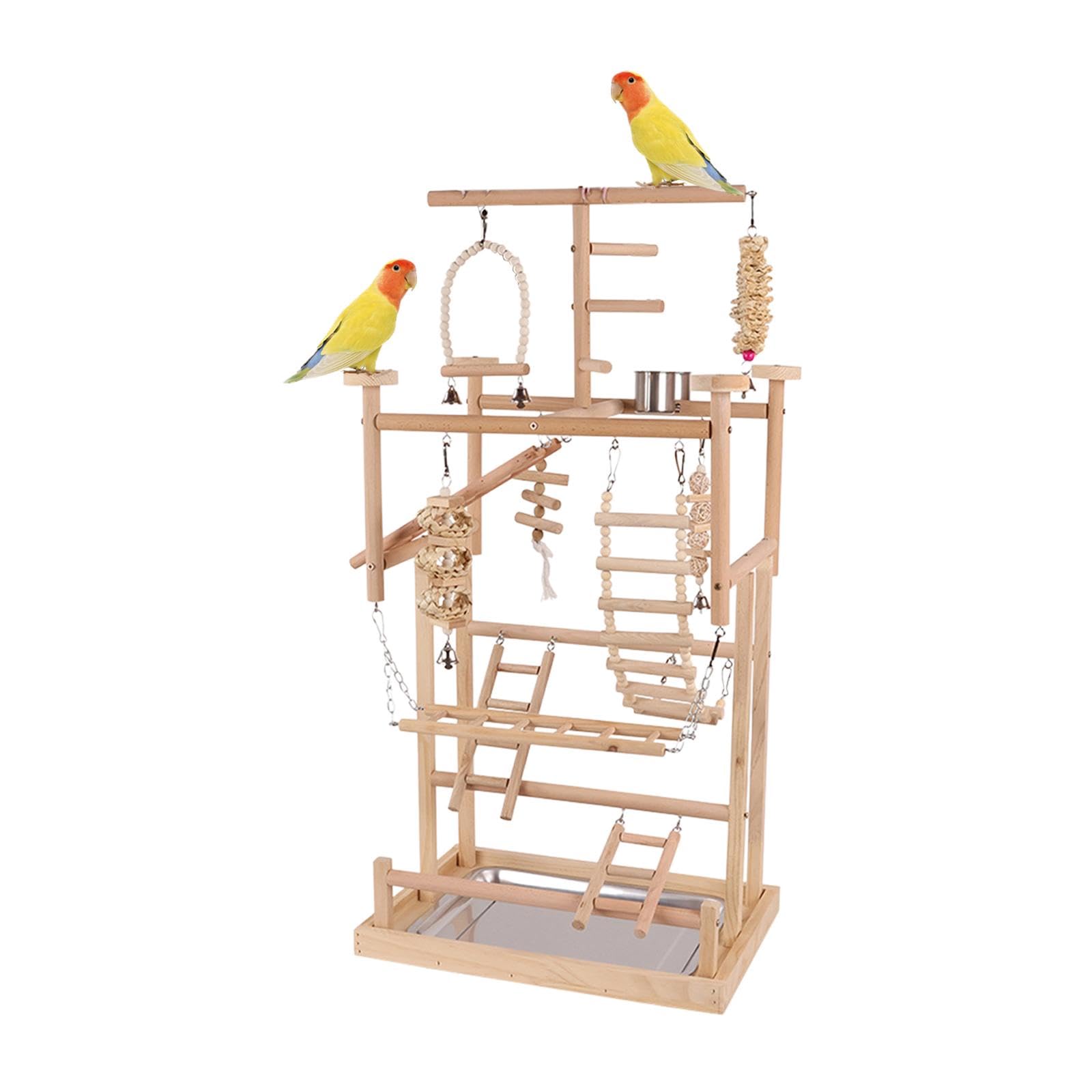 Amazon | DeeRace 鳥の遊び場 オウムの遊び場 登り木 止まり木ジム