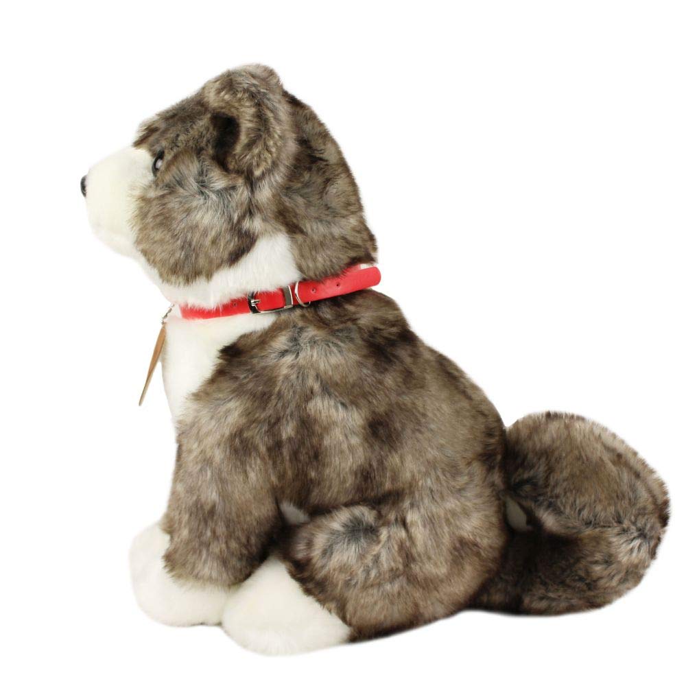 ストライプデザイン　犬ぬいぐるみ　2色セット Amazon.co.jp: キュート販売 秋田犬虎毛L D0021 H37×W20×D40cm