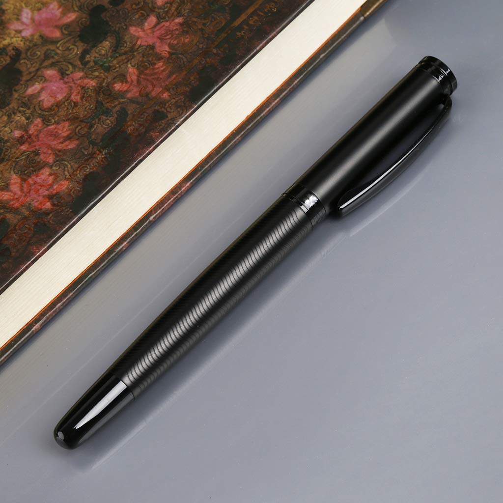 Amazon | 737 ブラック 万年筆 0.5mm メタル スクール オフィス