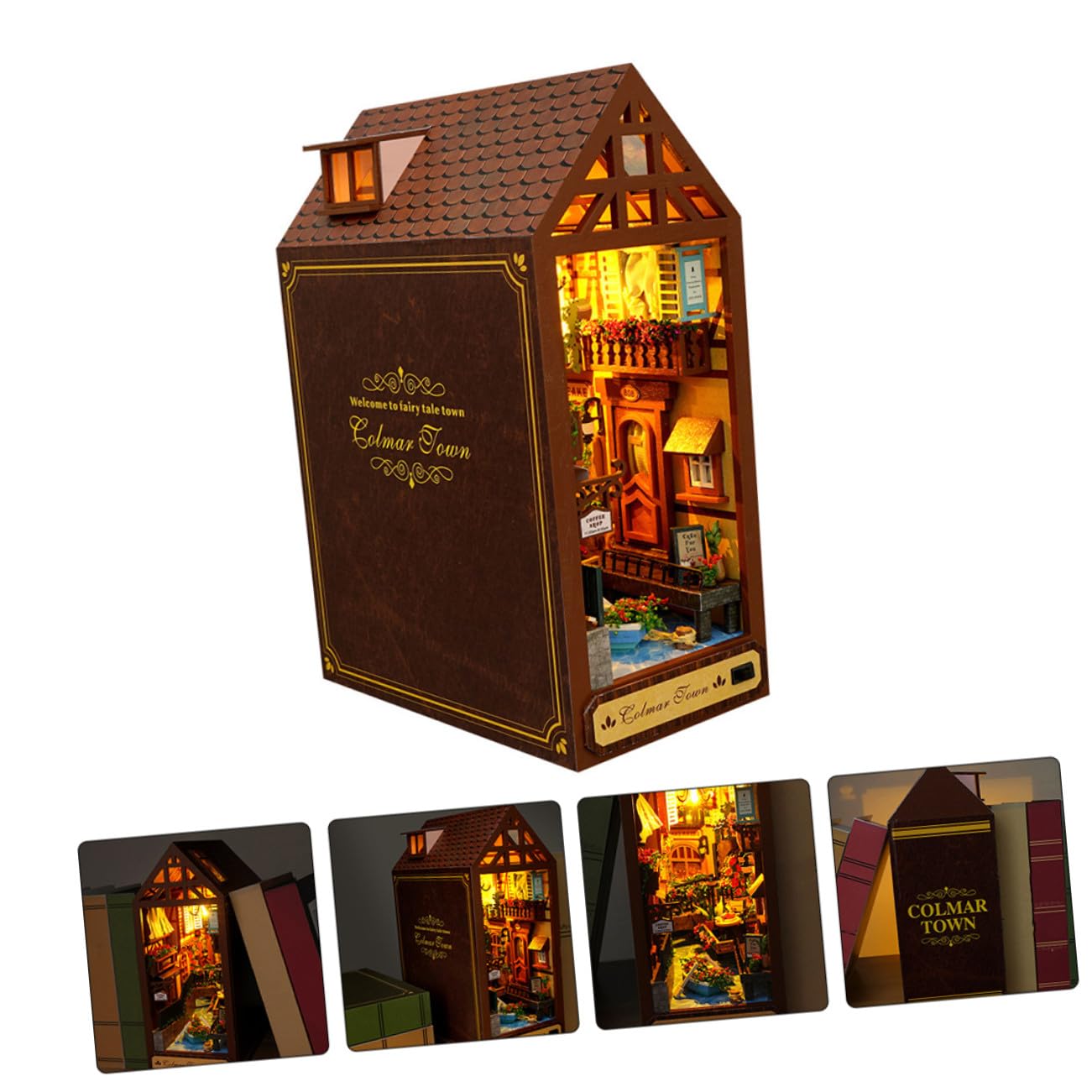 ERINGOGO Domek W Stylu Chaty DIY Model Z Drewna Miniaturowy Zestaw Do Budowy Miniaturowych Mebli Zestaw Do Budowy Miniaturowych Domków Z Drewna Kawa