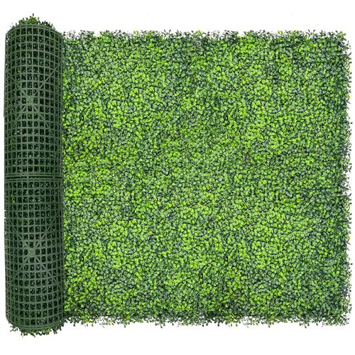 DOPGIB Artificial Ivy Privacy Fence Screen,128'x 48' (43 SQFT) UV-Anti Faux Boxwood Roll Grass Wall Panels for Patio Balcony Privacy, Garden, Backyard Greenery Wall Backdrop Decor
