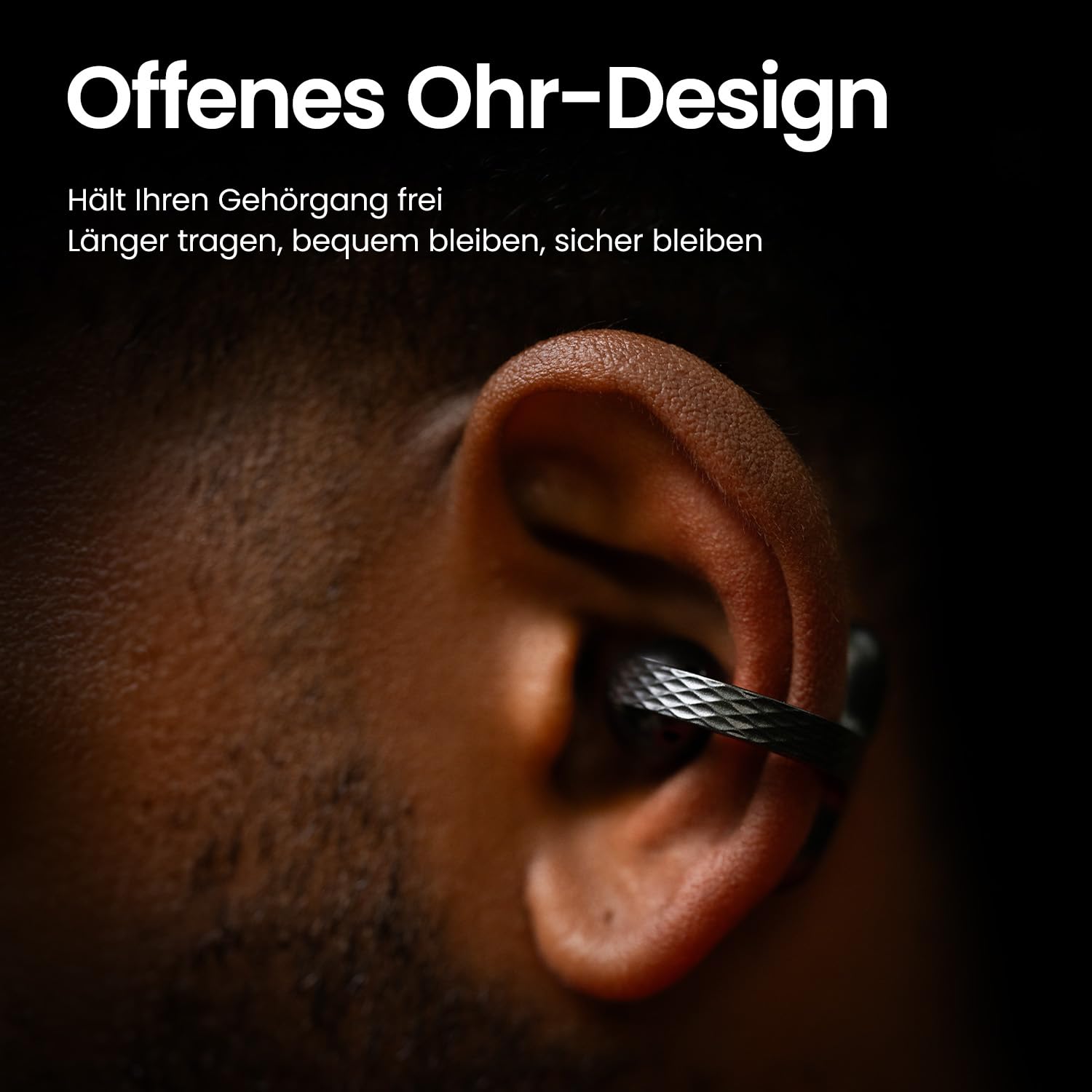 Amazfit Up Bluetooth Kopfhörer, Kabellose Open-Ear-Ohrhörer mit Touch-Steuerung, IPX4 Wasserfest & Schweißresistent, KI-Rauschunterdrückung, Ideal für Sport & Laufen, Kompatibel mit Android & iPhone