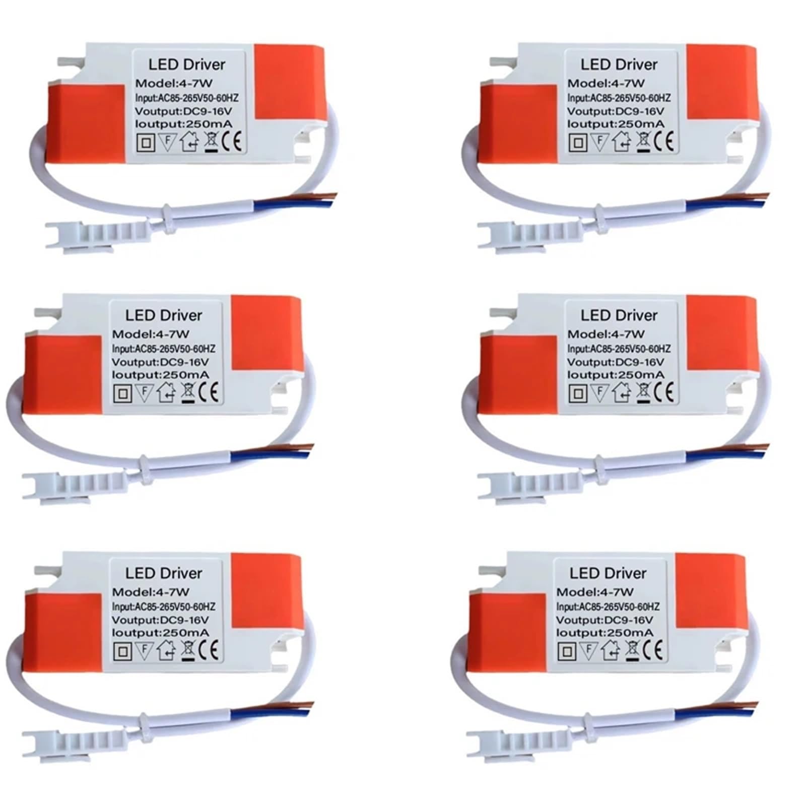 Driver LED AC85-265V 1-3W 4-7W 8-12W 12-18W 18-24W 24-36W Adaptateur d'alimentation à courant constant pour panneau lumineux