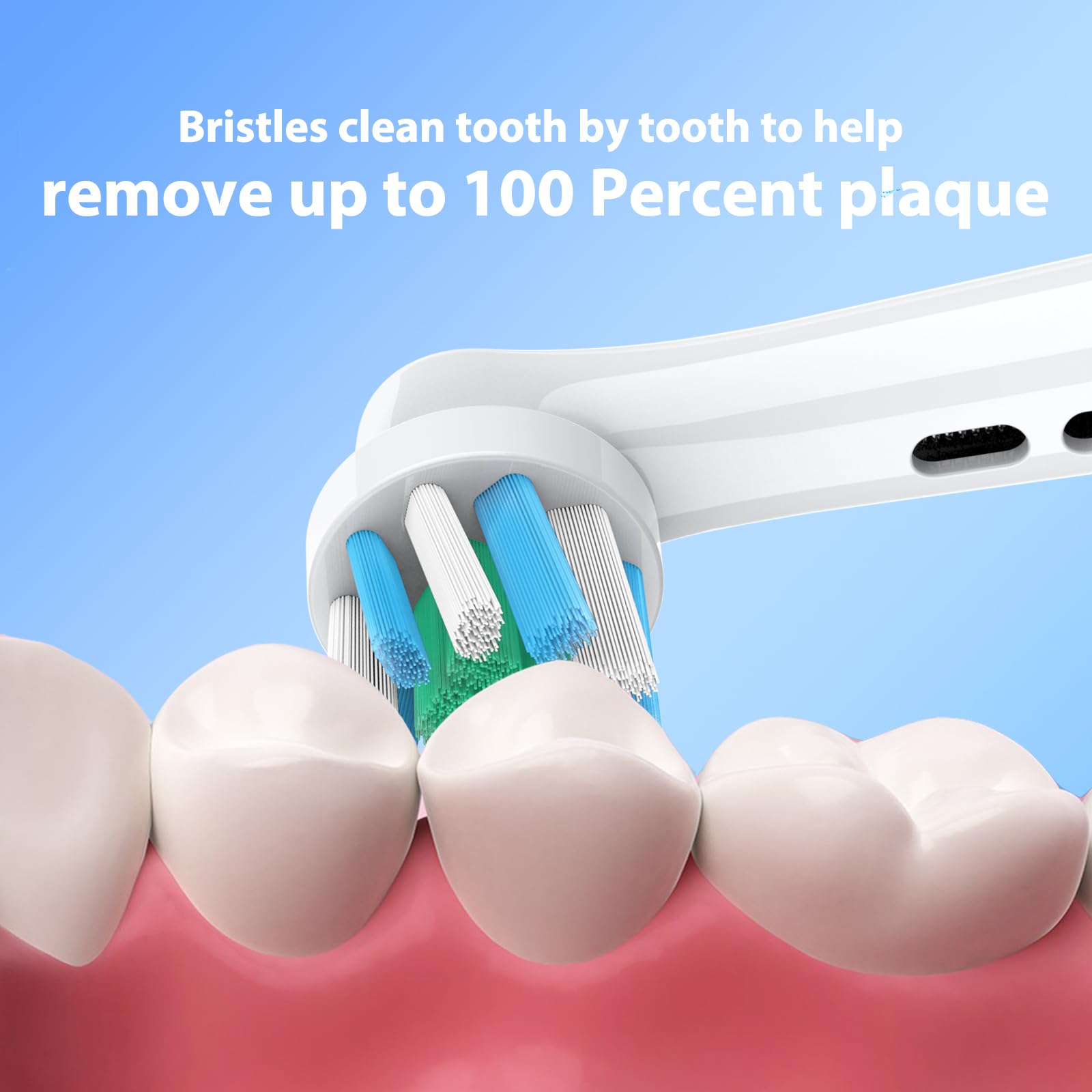 Cabezales de repuesto compatibles con cepillo de dientes eléctrico Oral B, limpieza de dientes superior con cerdas cruzadas, 8 unidades, color blanco