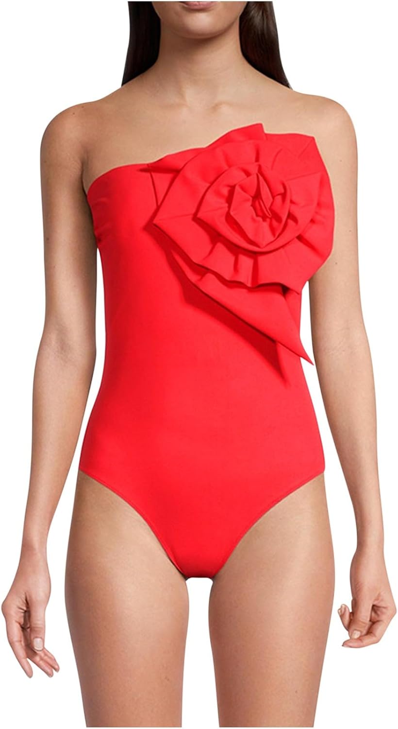 One Piece Swimsuit for Women with Beach Cover Ups Wrap Skirts 3D Floral 2 Piece Bikini Set Monokini Bathing Suits