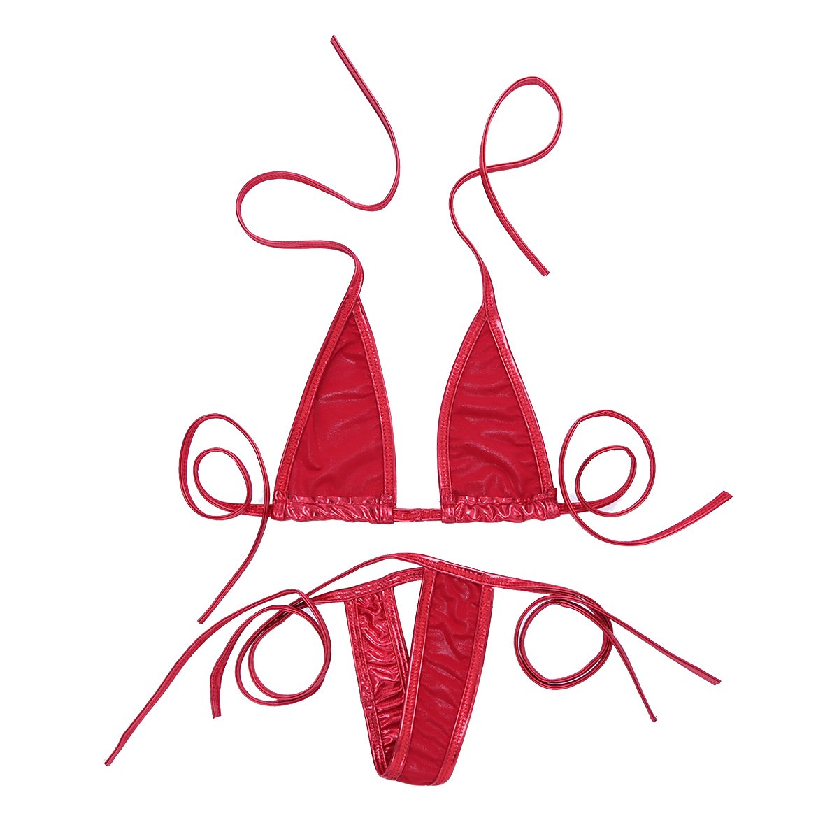 Women's Shiny Micro String Bikini Swimsuit Lingerie Thongs GString