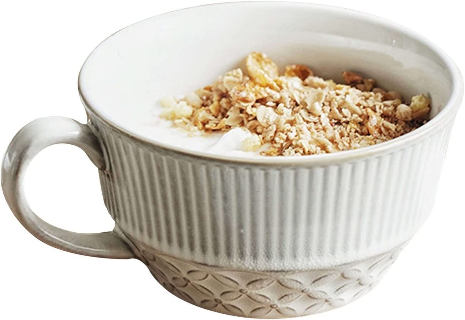 Amazon.co.jp: ハンドル スープ カップ スープ ボウル、セラミック朝食