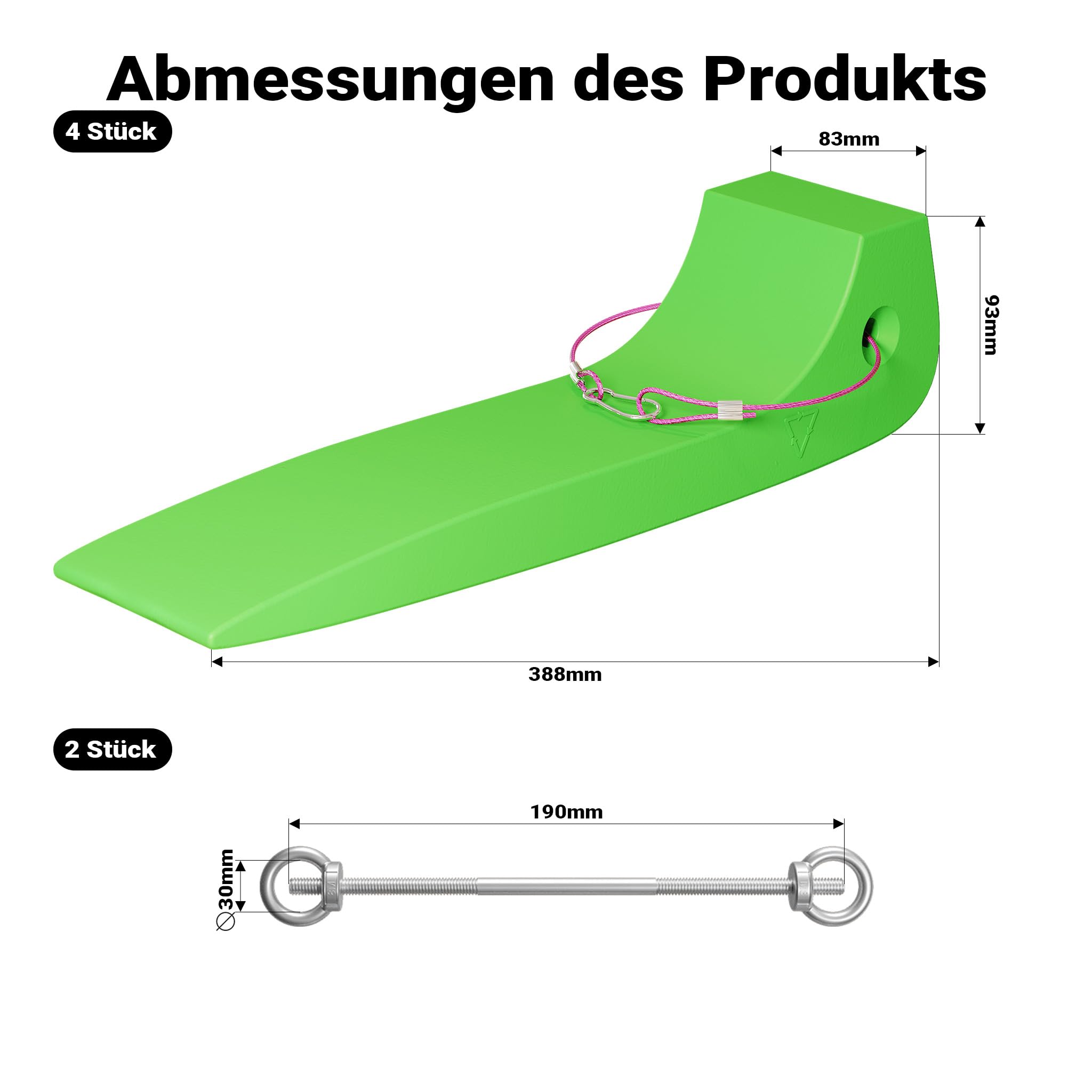 Wiltec Gleitkeile 4er Set, Ladehilfe für Abschleppdienst bis 1814 kg pro Keil, Auffahrkeile aus HDPE, perfekt für Abschleppwagen, Autotransporter, Verladerampe
