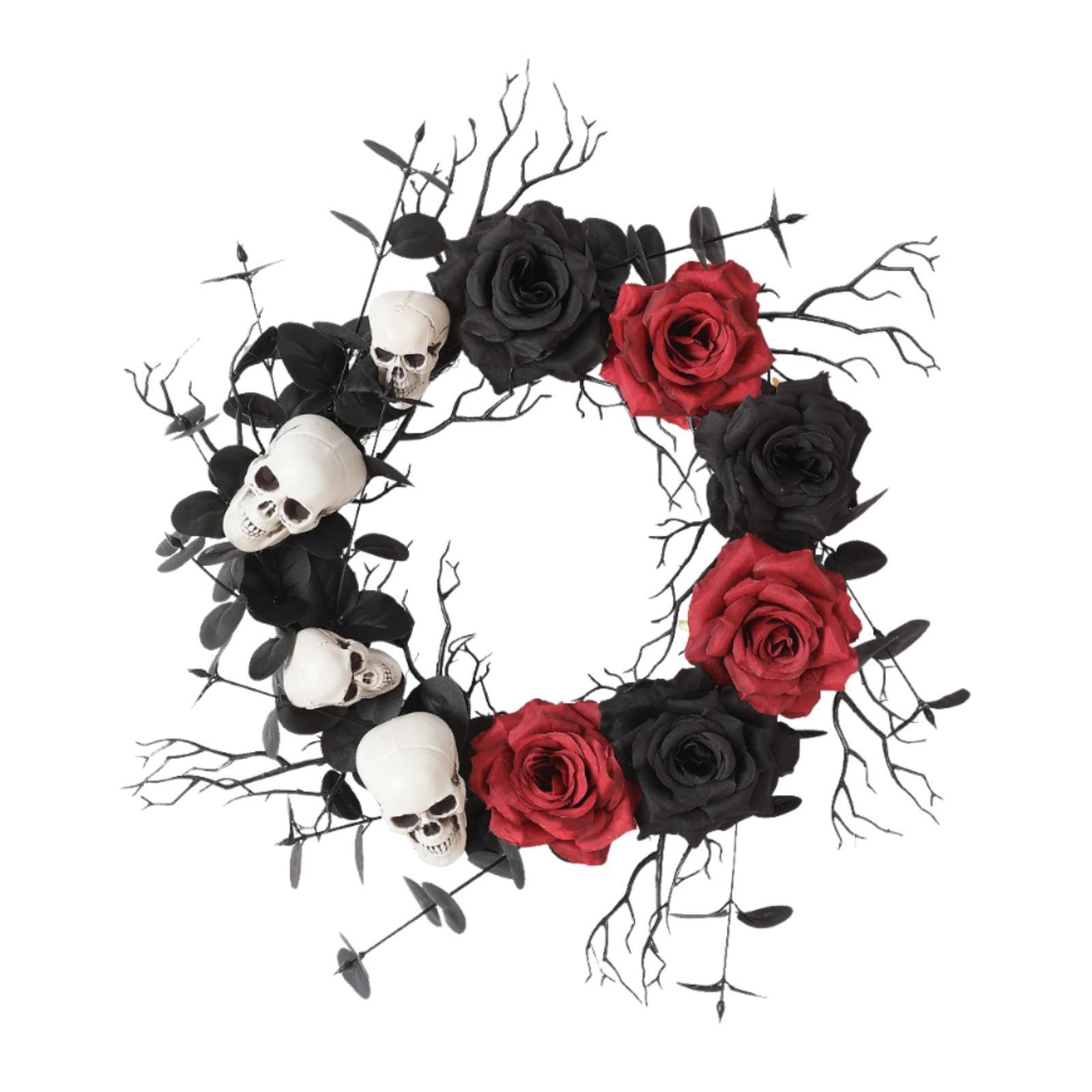Couronne d'halloween, Couronne Artificielle de 45 Cm pour Une Utilisation Intérieure et Extérieure,