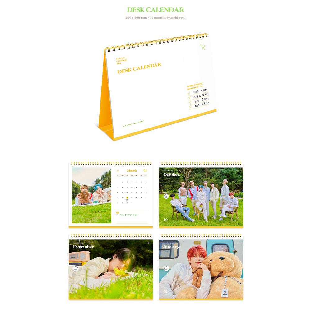 ATEEZ 2021 Season's Greetings (Desk Calendar, 176pg Spring Diary
