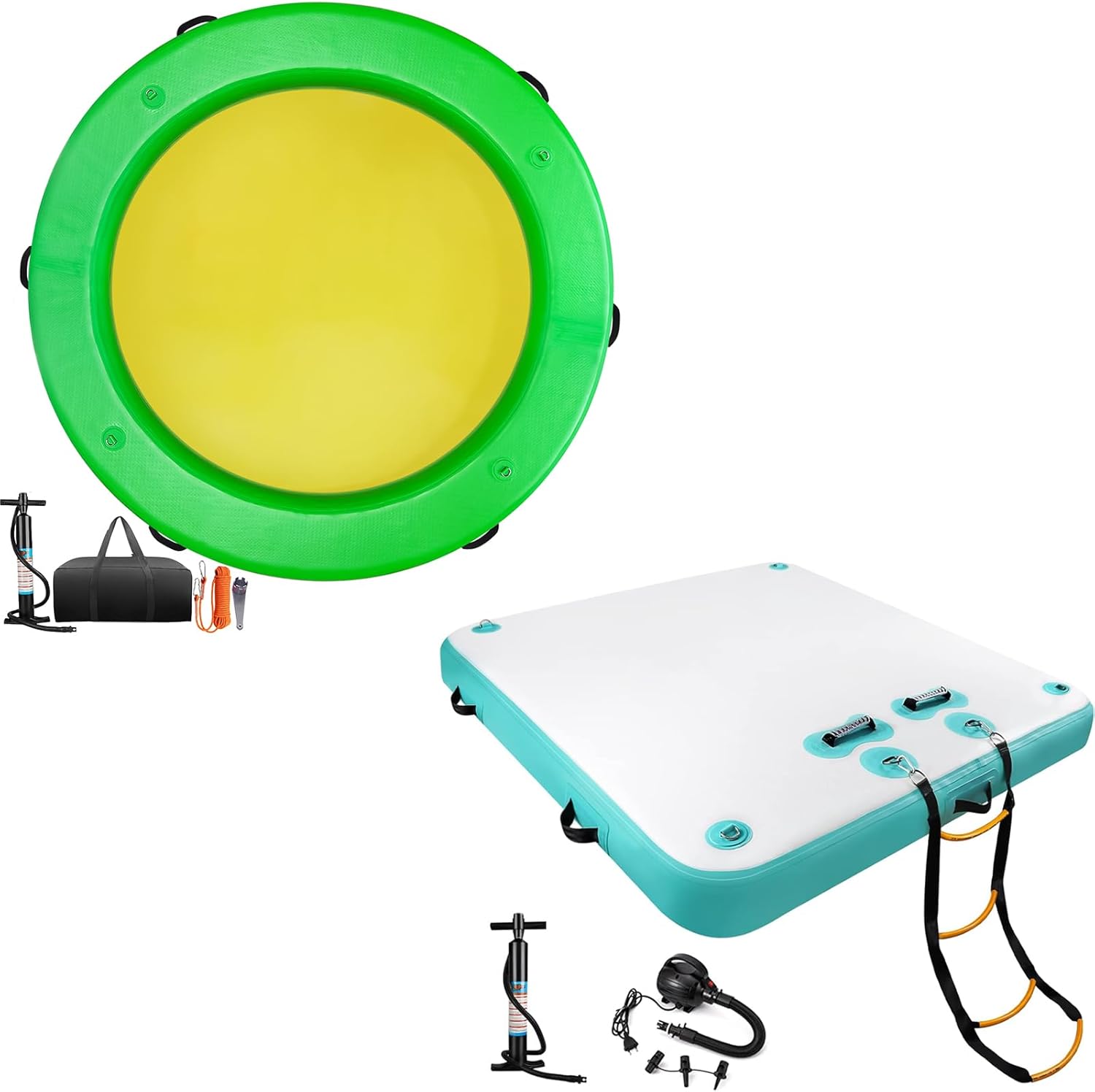 Inflatable Dock Platform Floating Water Hammock for Lake/Boats/Island/Swimming Pool