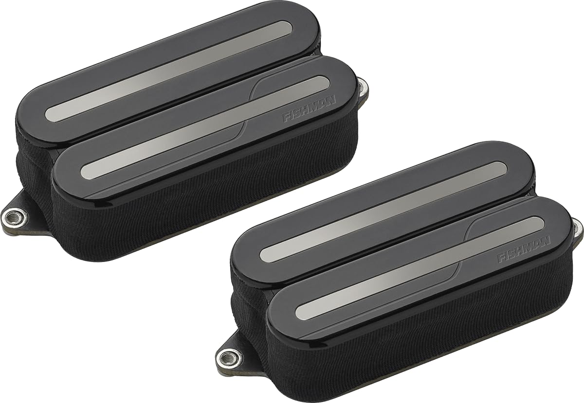 FISHMAN - PRF-MO6-SBB - Set Fluence Open Core Modern Humbucker Noir, rails Nickel noir 6 cordes