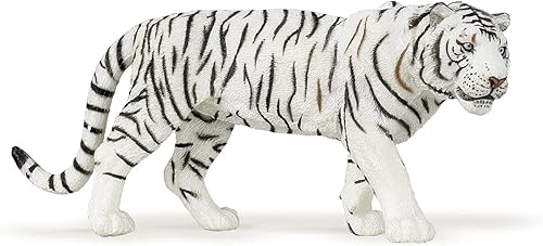 Papo -Pintado a mano - Figura -Wild Animal Kingdom - Tigre blanco -50045 -Coleccionable - para niños - Adecuado para niños y niñas- a partir de 3