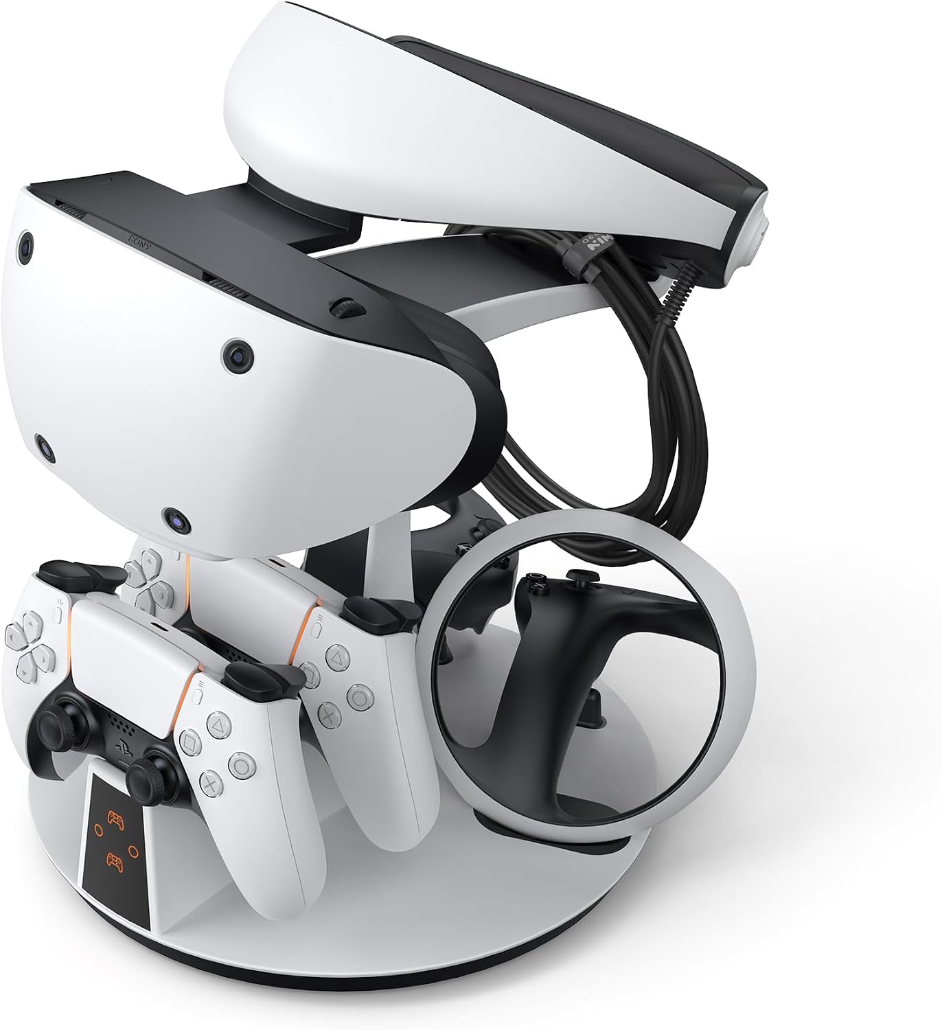 D2 3-in-1 Controller Charging Station for PSVR2 and PS5 | VR Display Stand, LED-Charging Indicator