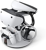 Vista 1 de KIWI design D2 3-in-1 Controller Charging Station for PSVR2 and PS5 with VR Display Stand and LED-Charging Indicator
