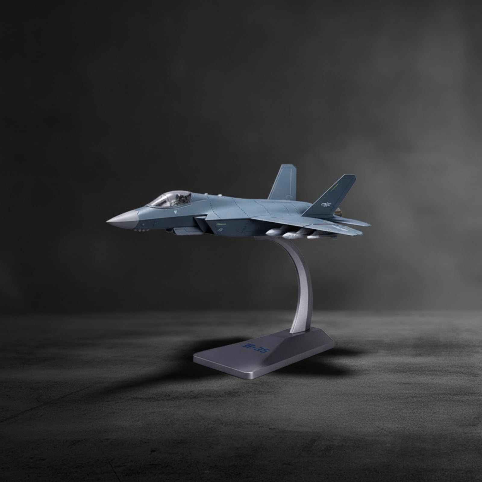 Colcolo Réplica de Aeronave Maqueta Avión Modelo Escala Aleación con Soporte Grabado Personalizado Marcajes Impresos Base Expositora Adecuada para Escritorio de Oficina Vitrina Estantería Regalo