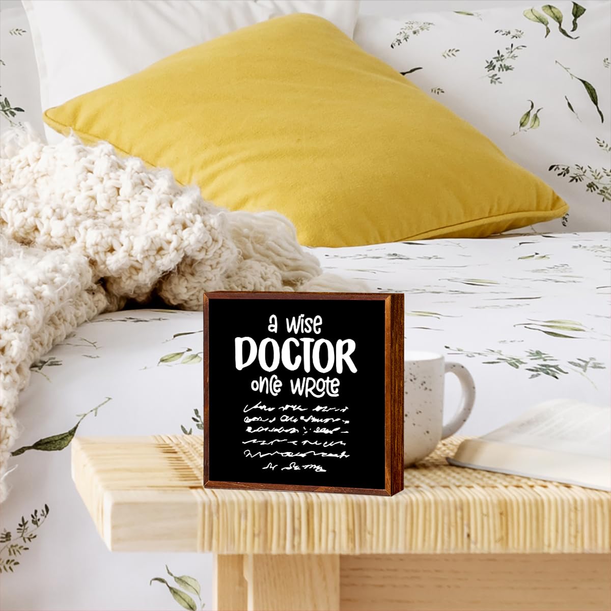 Personality Doctor Wooden Sign - 5x5 Inch Funny Desk Decor For Office, Farmhouse, Gift