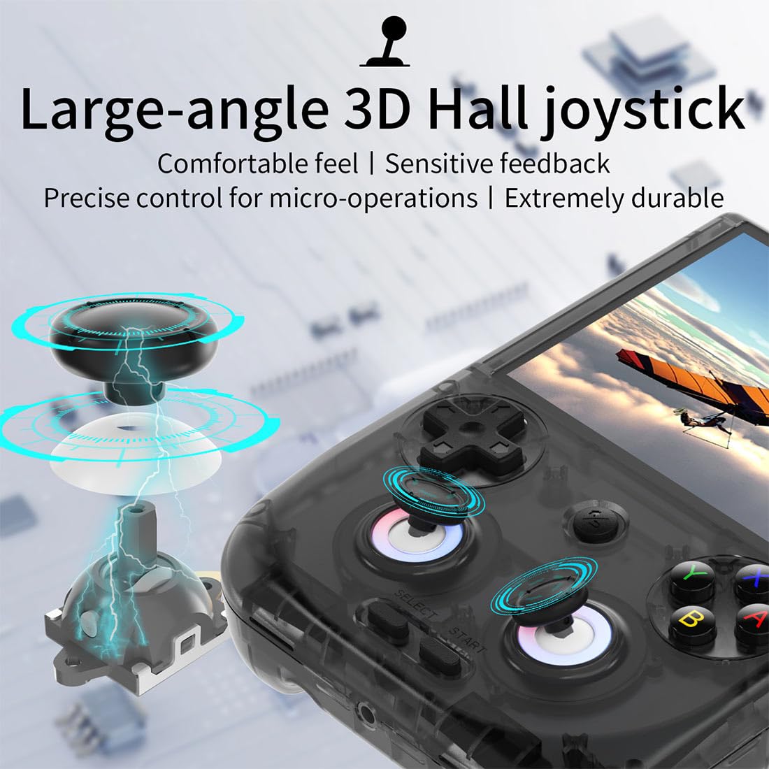 SXMA RG405V Retro Handheld Game Console Unisoc Tiger T618 Android 12 Systeem 4 Inch IPS Touchscreen Ondersteuning 5G WiFi Bluetooth 5.0 128G TF-kaart 3172 Games 5500 mAh Batterij (Hout