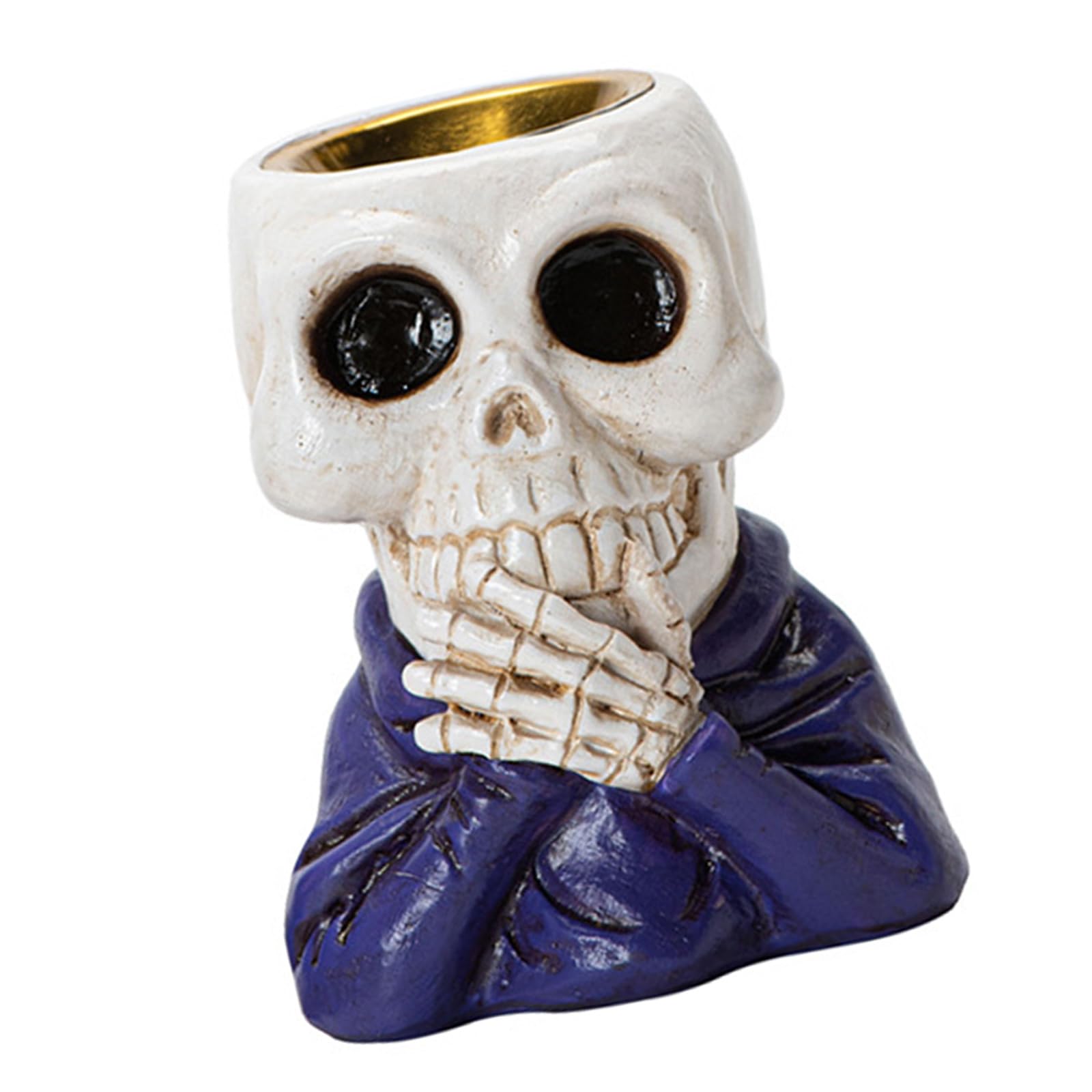 Tsophreniq Skull Decors Incenses Holders Burners Cone Incenses Burners Censers for Cone/Stick Home Decorations Halloween Decoration Indoor Skeleton Statue