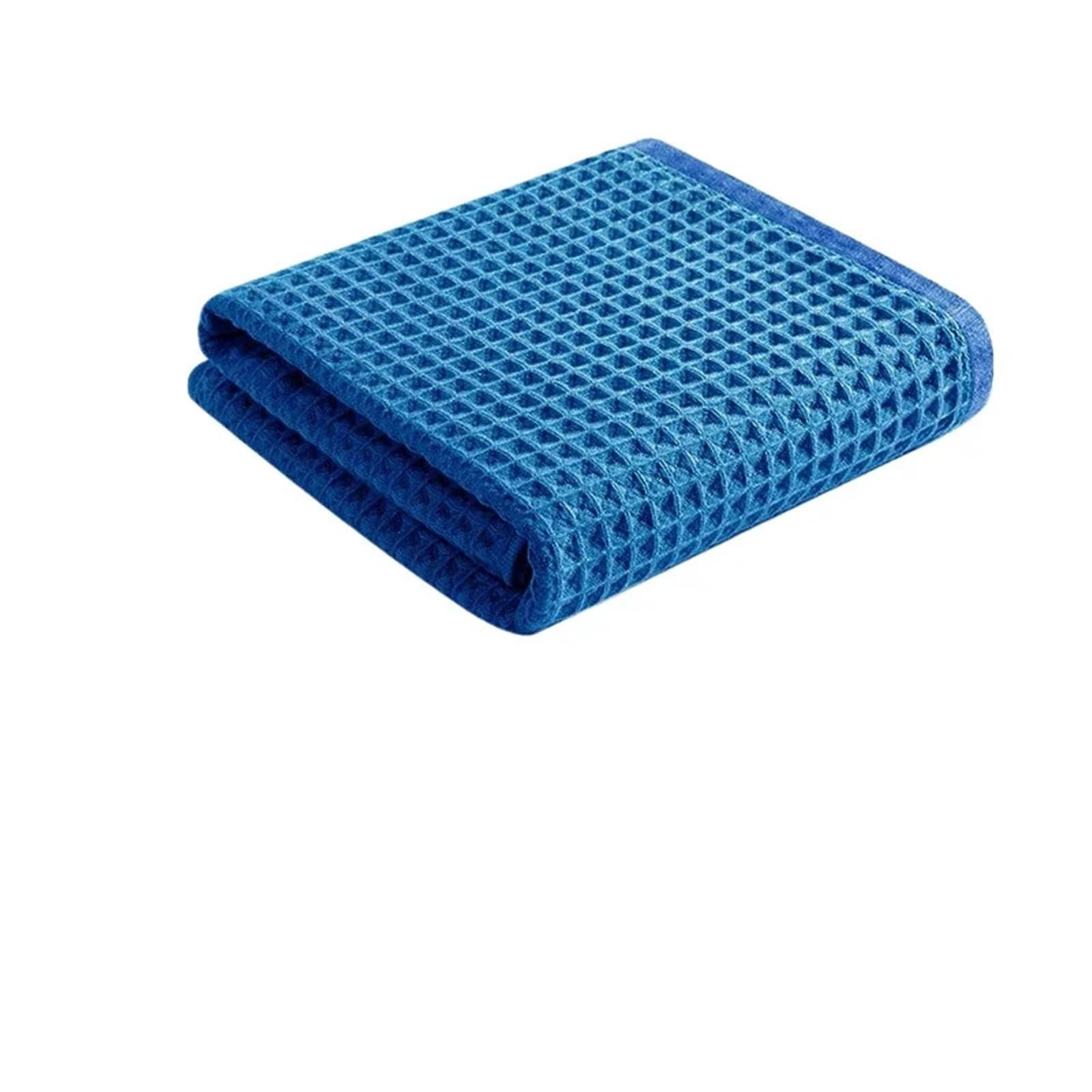 GMEqfhpOPS Car Wash Towel Glass Cleaning Water Drying Microfiber Window Clean Wipe Auto Detailing Waffle Weave for Kitchen Bath Home Office Towels Bath(Blue 1PC)