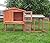 BUNNY BUSINESS The Grove Red Cedar Double Decker Rabbit/ Guinea Pig Hutch and Run