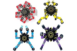 4-Piece Kids' Fidget Spinners for School-Aged Boys: Transformable Stress Relievers