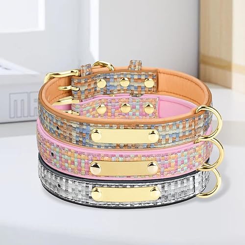 Miniatura 7 de Collar de perro personalizado, nombre grabado y número de teléfono, collar suave y ajustable para mascotas con neopreno acolchado para todos los