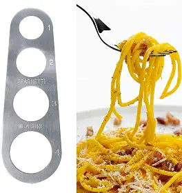 Medidor de espaguete de aço inoxidável, 4 porções, régua de macarrão ideal para cozinhas domésticas ou restaurantes
