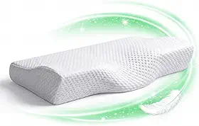 Travesseiro Cervical Ortopédico Viscoelástico – Suporte Ergonômico para Coluna e Pescoço – Espuma NASA – Alívio de Dores